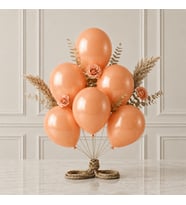 Turuncu Renk Lateks Metalik Balon (30 cm) - 6 Adet
