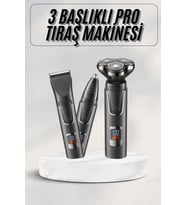 Yüksek Performanslı 3 Başlıklı Profesyonel Şarjlı Islak ve Kuru Kullanıma Uygun