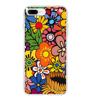 PrintiFy Apple  iPhone 7 Plus ile Uyumlu 1mm Slim Fit Retro Renkler 2 Baskılı Şeffaf  Kılıf