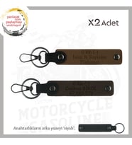 Motor Severlere, İsim Plaka ve 0 - Kan Grubu Yazılı Anlamlı Hediye x2 Anahtarlık, Kahve-K Kahve-Syh (Çok Renkli)