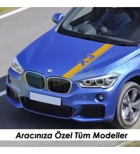 Bmw X Serisi Kaput Şerit Oto Sticker Yapıştırma X1 X2 X3 X4 X5 X6 ( 130 x 15 Cm Ölçü )