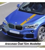 Bmw X Serisi Kaput Şerit Oto Sticker Yapıştırma X1 X2 X3 X4 X5 X6 ( 130 x 15 Cm Ölçü )
