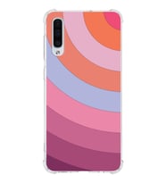 Samsung Galaxy A50  Köşe Korumalı Antişok Kapak Renk Cümbüşü Tasarımlı  Silikon Kılıf (Şeffaf)