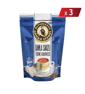 Orhan Efendi Damla Sakızlı Türk Kahvesi 100 Gr - 3LÜ PAKET