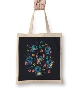 Cute Stitch Pattern Bez Çanta Uzun Saplı