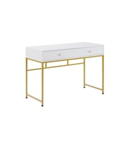 Serenity Beyaz Gold Metal Çalışma Masası