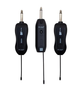 Magicvoice Gitar Tip Kablosuz Enstrüman Mikrofonu Üçlü Set Kablosuz Mikrofon 6.3 mm Jack Girişli 30 Mt. Çekim Mesafe