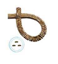 Hematit Doğal Taş Parlak Kahverengi Çift Delikli 10x2mm Dizi