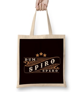 Dum Spiro Spero Language Education Motivation Latin Phrase Bez Çanta Uzun Saplı