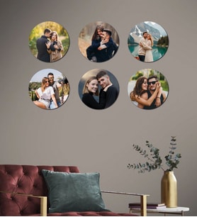 Kişiye Özel 6 Fotoğraflı Yuvaarlak Mdf Tablo