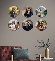 Kişiye Özel 6 Fotoğraflı Yuvaarlak Mdf Tablo