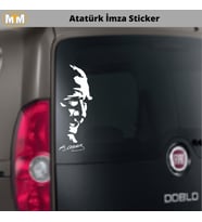 Atatürk İmza Oto Sticker 15 CM Kemal Atatürk İmza
