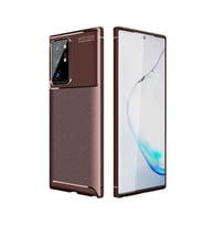 Samsung Galaxy Note 20 Ultra Kılıf Esnek Soft Karbon Tasarım Legion Serisi (Kahverengi)