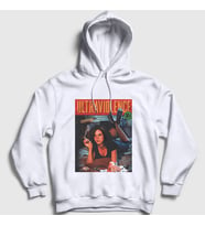 Presmono Unisex Beyaz Pulp Fiction Lana Del Rey Kapüşonlu Sweatshirt 410500tt