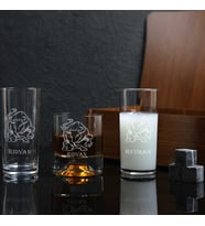 Boğa Figürlü Kişiye Özel Rakı ve Taşlı Viski Kadehi Seti