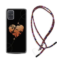 Samsung a71 A72 A73 A7 A9 2018 C7 C9 Kılıf Boyun Asklı Rasta Silikon Plane Heart 1721
