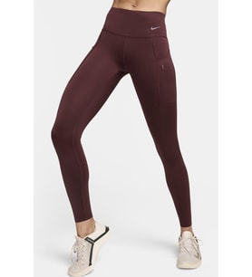 Nike Go Firm Support High Rise Full Length Kadın 6 Cepli Antreman Taytı Koyu Bordo