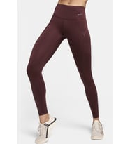 Nike Go Firm Support High Rise Full Length Kadın 6 Cepli Antreman Taytı Koyu Bordo