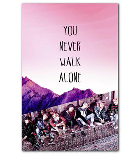 Cakatablo BTS Koreli Gençler You Never Walk Alone MDF Tablo