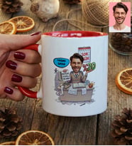 Kişiye Özel Karikatürlü Muhasebeci Kupa Bardak Muhasebeciler Günü Hediyesi
