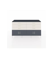 Hyperion Konsol 2 Raflı 6 Çekmeceli 4 Kapaklı 176x44x99 Antrasit-Antrasit/Aytaşı