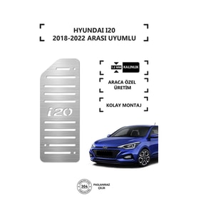 Hyundai İ20 2018-2022 Arası Ayak Dinlendirme Pedalı Krom Ayak Dayama Pedalı