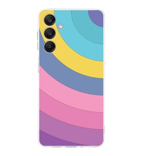 PrintiFy Samsung A25 Uyumlu Kamera Korumalı Renk Cümbüşü B Tasarımlı Şeffaf Silikon Kılıf