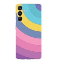PrintiFy Samsung A25 Uyumlu Kamera Korumalı Renk Cümbüşü B Tasarımlı Şeffaf Silikon Kılıf