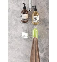 Geseus Duş Borusuna Asılabilir Kancalı Banyo Rafı Krom BK067