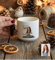 Kişiye Özel Karikatürlü Yoga Lover Motivasyon T Kupa Doğum Günü Hediyesi