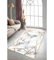 Gold Prizma Kaymaz Tabanlı Makinede Yıkanabilir Halı RV014 - 100 x 160 cm