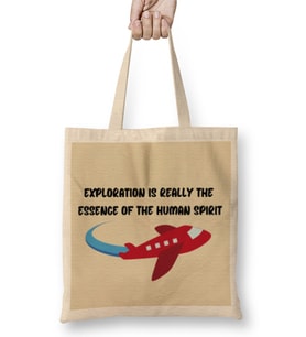 Funny Travel Gift design Lover-Trippin Wanderlust Journey Adventurer Vacation Bez Çanta Uzun Saplı