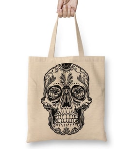Mexicana Psicodelica Skull 01 Bez Çanta Uzun Saplı