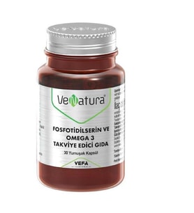 Venatura Fosfotidilserin ve Omega 3 İçeren Takviye Edici Gıda 30 Kapsül