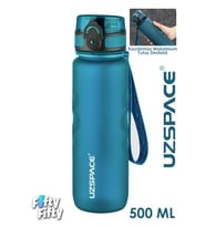 Uzspace 500 ML Kaydırmaz Maksimum Tutuş Destekli Tritan Su Matarası -FFUZ1215 (Turkuaz)