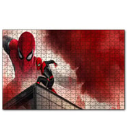Cakapuzzle  Spiderman Kızıl Bulutlar Görseli  Puzzle Yapboz MDF (Ahşap) (120 Parça)