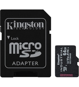 Kingston Endüstriyel Microsd - 64 Gb Microsdxc Endüstriyel C10 A1 Pslc Kartı + Sd Adaptör - Sdcit2/6