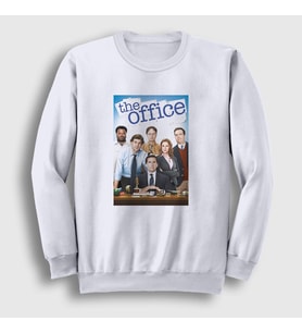 Presmono Unisex Beyaz Poster Dizi The Office Sweatshirt 345823tt