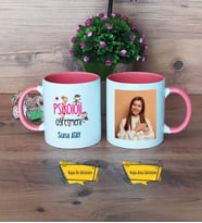 Psikoloji Öğretmeni Kupa Bardak Pembe Fotoğraflı Öğretmenler Günü Hediyesi