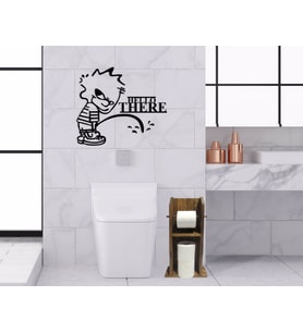 BK Home Doğal Masif Ahşap Tuvalet Kağıtlığı ve Konsept Banyo Duvar Dekoru-5 (Beyaz)