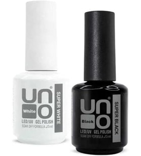 Fontenay Uno Super White Beyaz 15ml & Super Black Siyah Kalıcı Oje 15 ml