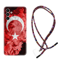 Samsung A23 A31 A32 A50 A51 A52 A53 A70 Kılıf Boyun Asklı Rasta Silikon Şanlı Türk Bayrağı 1315