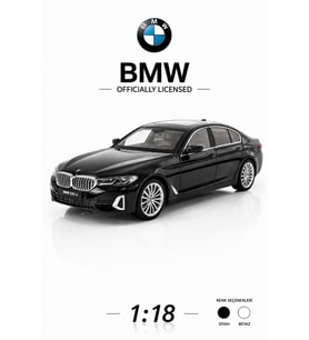 1:18 BMW G60 530LCi Siyah Resmi Lisanslı Diecast Metal Model Araba - Süspansiyonlu ve Açılabilir Kapılı Maket