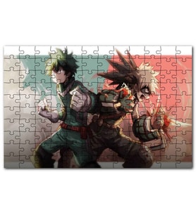Cakapuzzle My Hero Academia Young Bakugo ve Midoriya Puzzle Yapboz MDF (Ahşap) (120 Parça)
