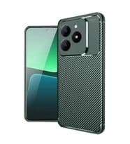 Realme C61 Kılıf Auto Focus Karbon Kapak - Koyu Yeşil