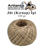 Jüt İpi Kırnap 100 Metre 1 Adet Mumlu Kırnap İplik Jüt İp Kendir İp Süs Naturel Doğal İplik Hasır İplik Çuval İp