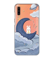 Samsung Galaxy A30S/A50/A50S Uyumlu Sevimli Ayıcık Desenli Şeffaf Telefon Kılıfı
