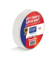 Kraf Çift Taraflı Köpük Bant 12 mm x 5 mt 