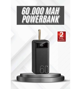 Hızlı Şarj 4 Çıkışlı Powerbank 60.000 Mah Taşınabilir Dijital Göstergeli