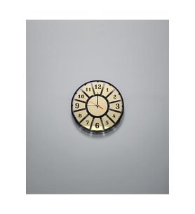 Minimal Style Siyah-Gold Pleksi Dekoratif Duvar Saati - Sessiz Mekanizma (Altın)